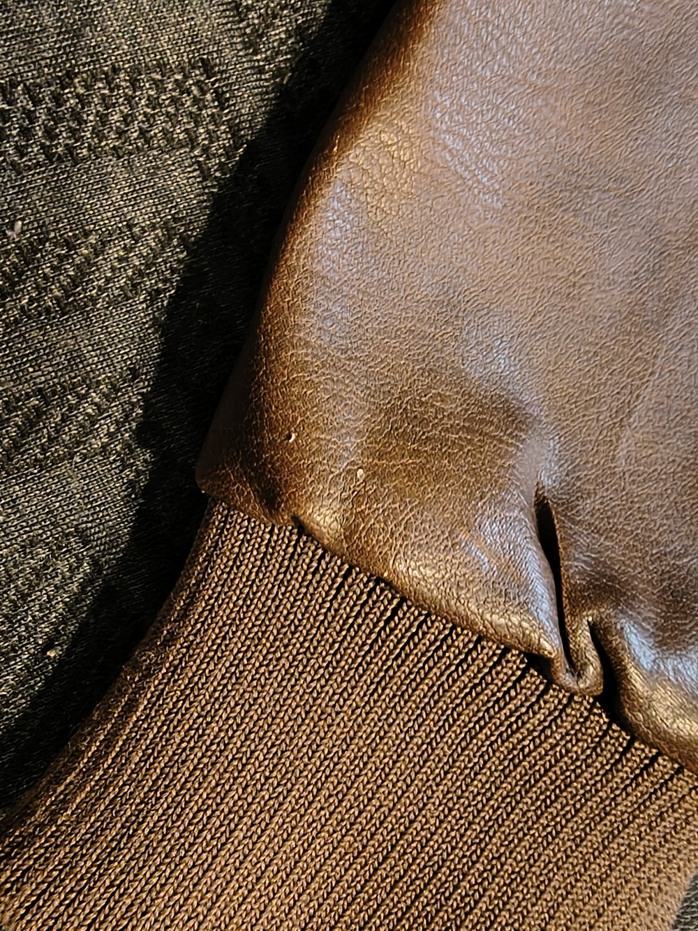 Woman's Brown Hooded Faux Leather Jacket with Ford Patch - Picture 13 of 14